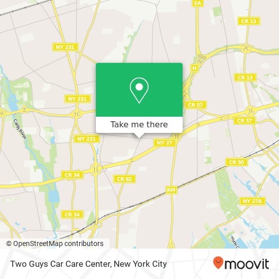 Mapa de Two Guys Car Care Center