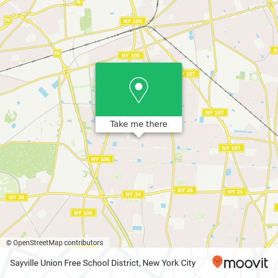 Mapa de Sayville Union Free School District