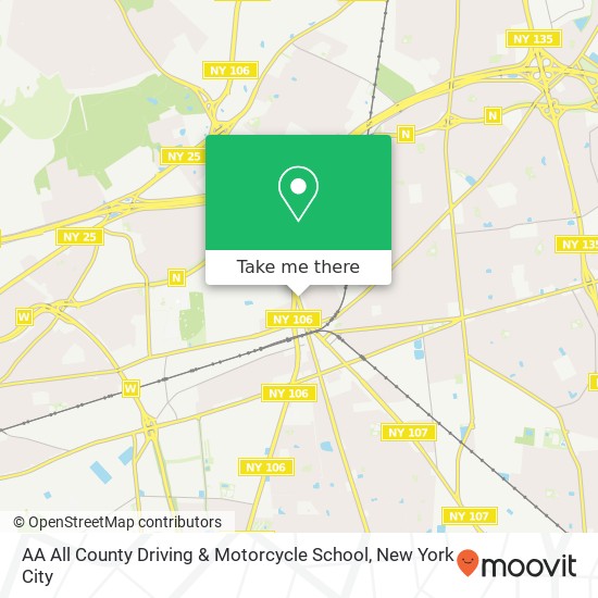 AA All County Driving & Motorcycle School map