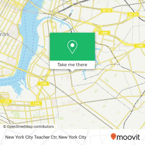New York City Teacher Ctr map