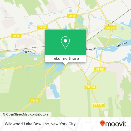 Wildwood Lake Bowl Inc map