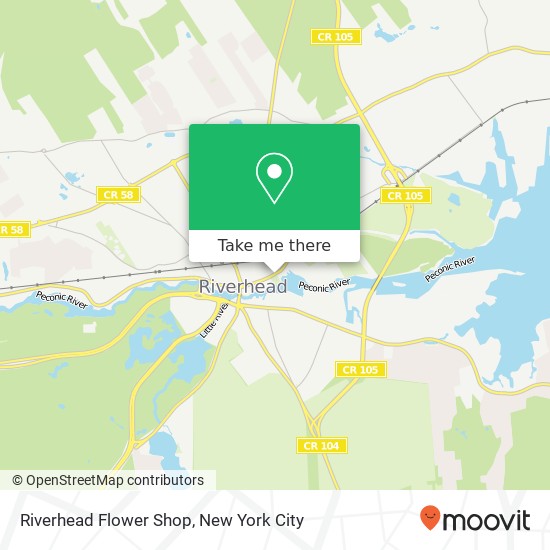 Mapa de Riverhead Flower Shop