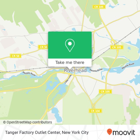 Mapa de Tanger Factory Outlet Center