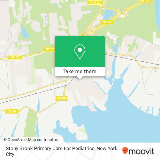 Stony Brook Primary Care For Pediatrics map