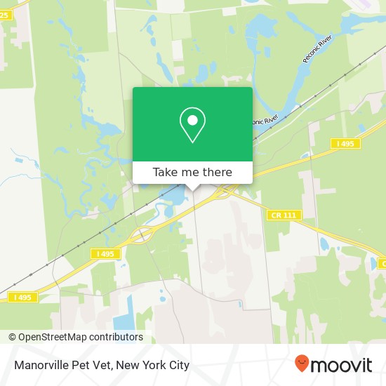 Manorville Pet Vet map