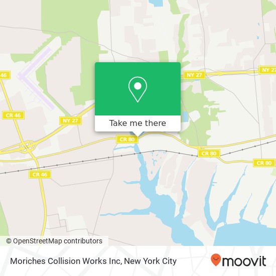 Moriches Collision Works Inc map