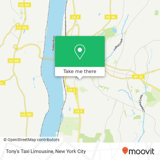 Tony's Taxi Limousine map