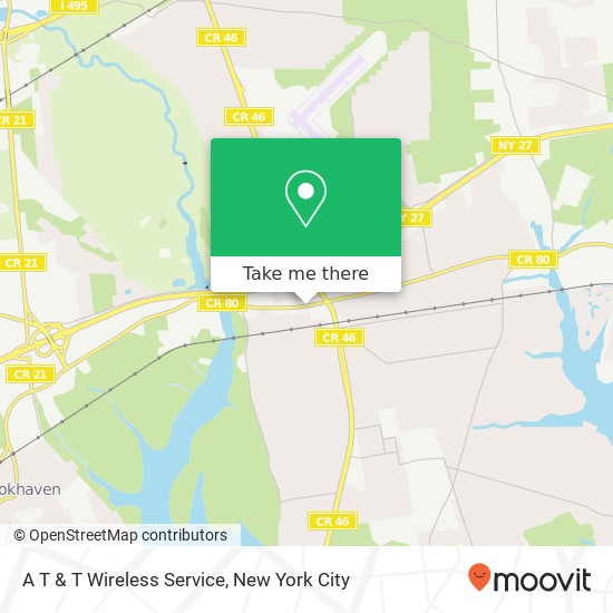 Mapa de A T & T Wireless Service