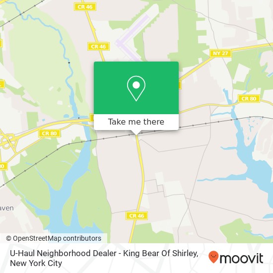 Mapa de U-Haul Neighborhood Dealer - King Bear Of Shirley