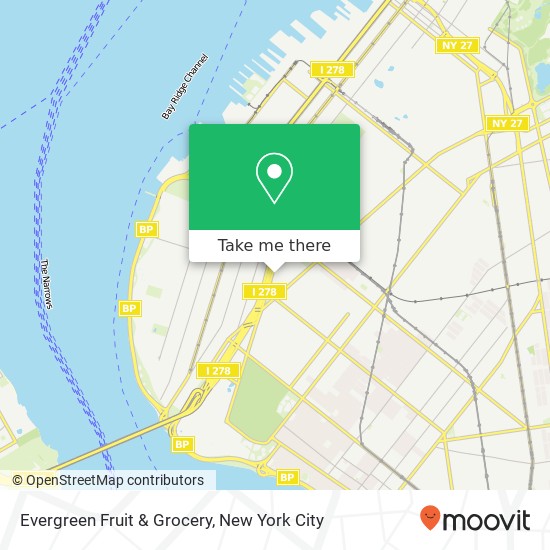 Mapa de Evergreen Fruit & Grocery