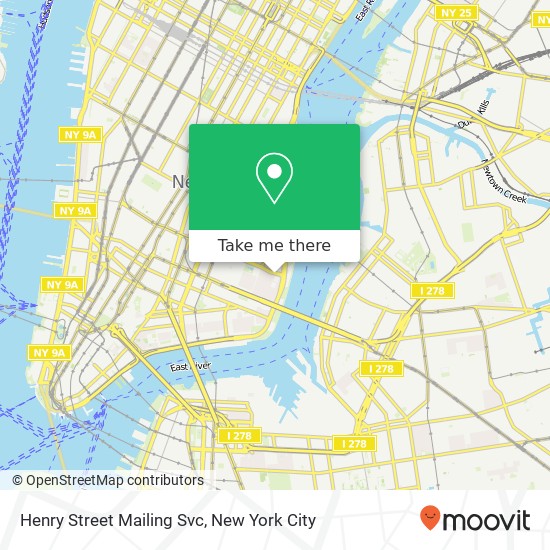 Henry Street Mailing Svc map