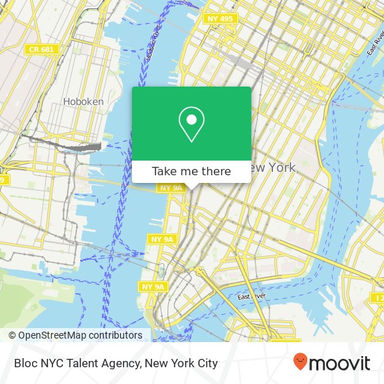 Mapa de Bloc NYC Talent Agency