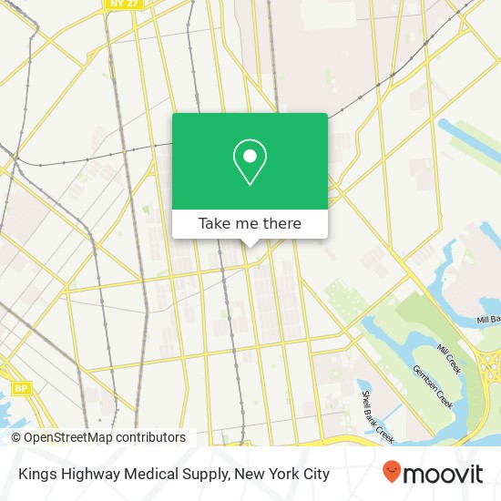 Kings Highway Medical Supply map