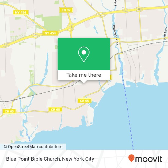 Mapa de Blue Point Bible Church