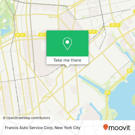 Francis Auto Service Corp map