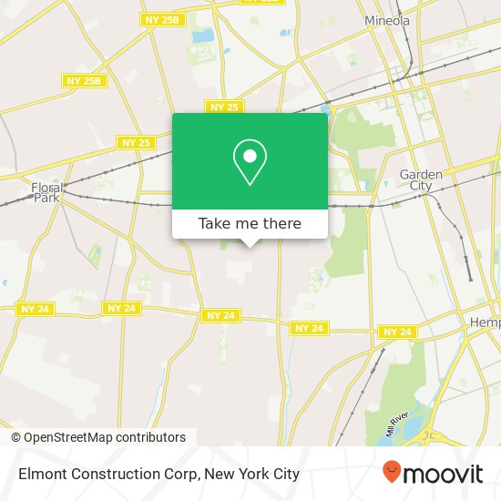Elmont Construction Corp map