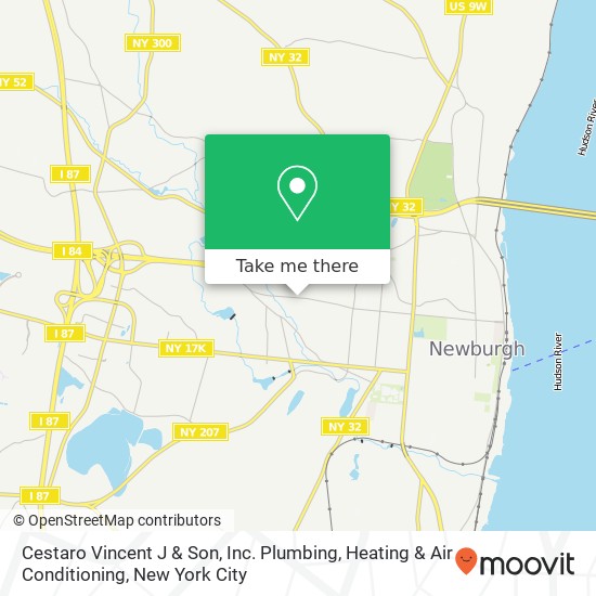 Mapa de Cestaro Vincent J & Son, Inc. Plumbing, Heating & Air Conditioning