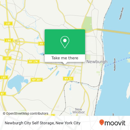 Newburgh City Self Storage map