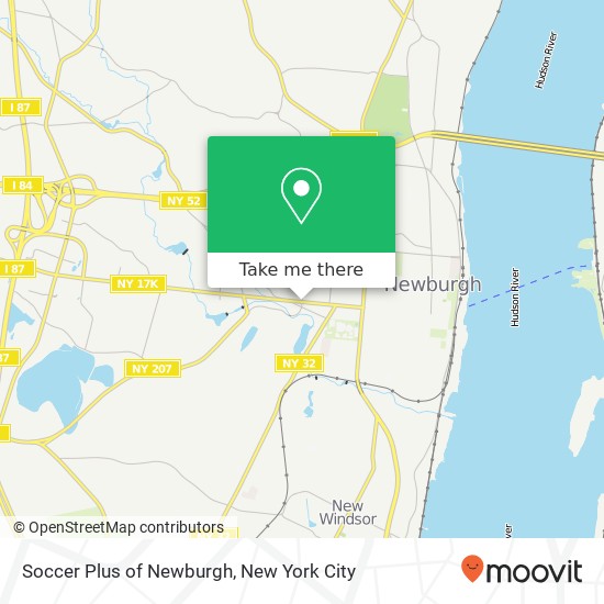 Soccer Plus of Newburgh map