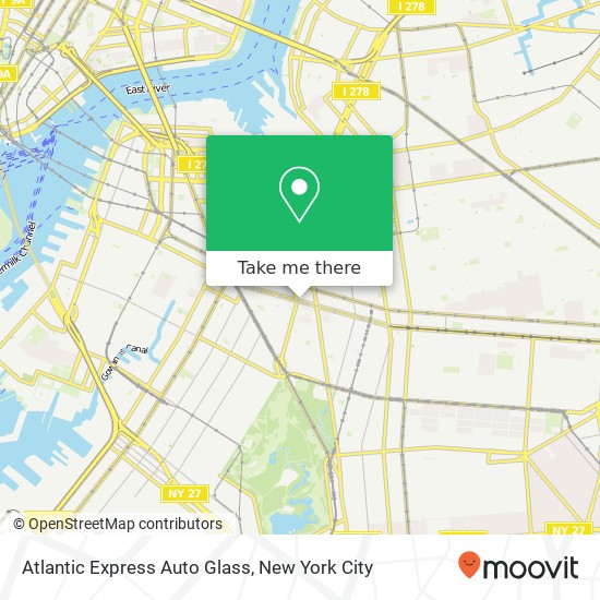 Atlantic Express Auto Glass map