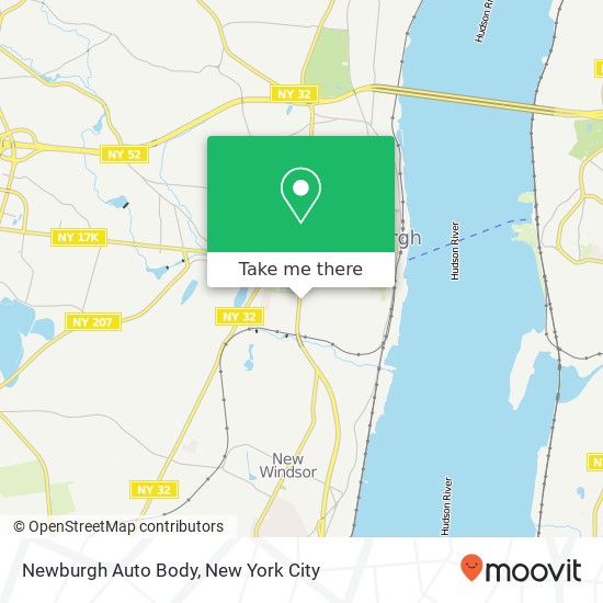 Mapa de Newburgh Auto Body