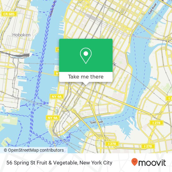 56 Spring St Fruit & Vegetable map