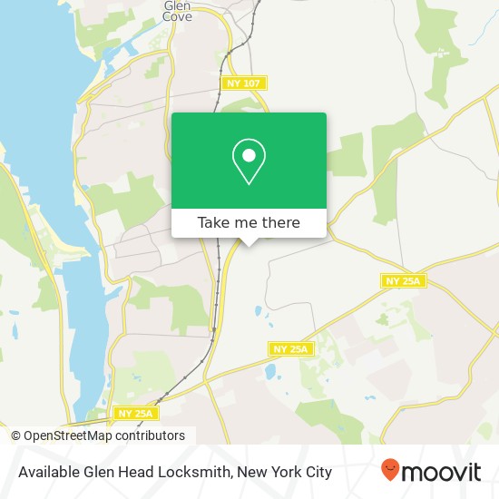 Available Glen Head Locksmith map