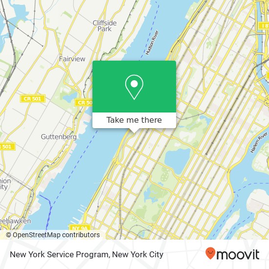 New York Service Program map