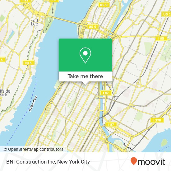 BNI Construction Inc map