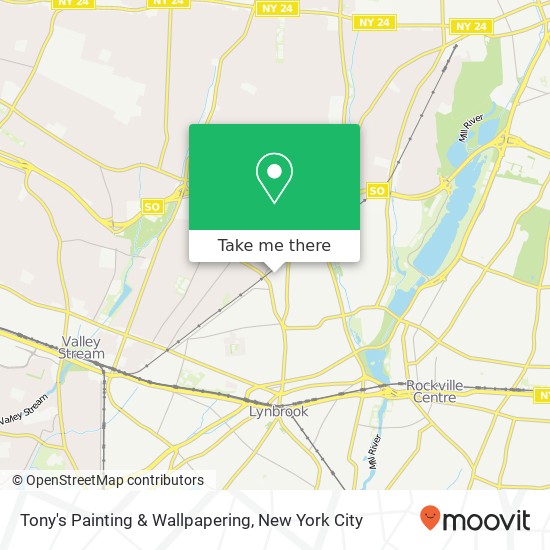 Tony's Painting & Wallpapering map