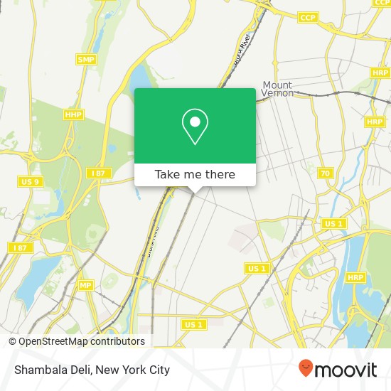 Shambala Deli map