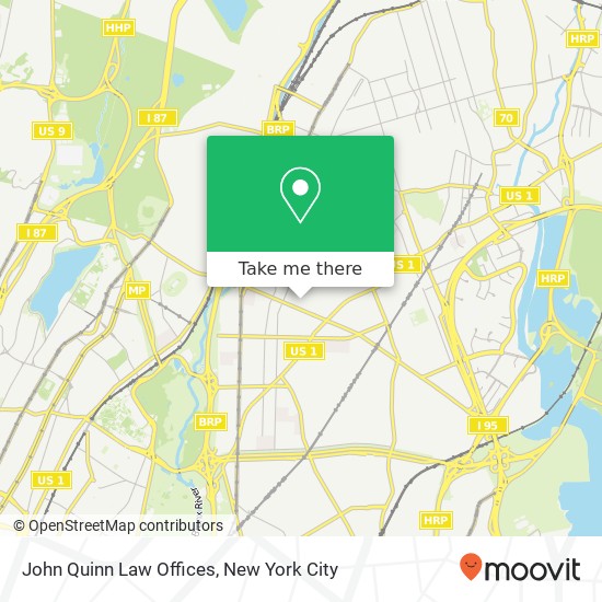 John Quinn Law Offices map