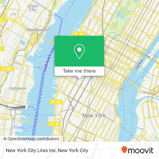 Mapa de New York City Lites Inc