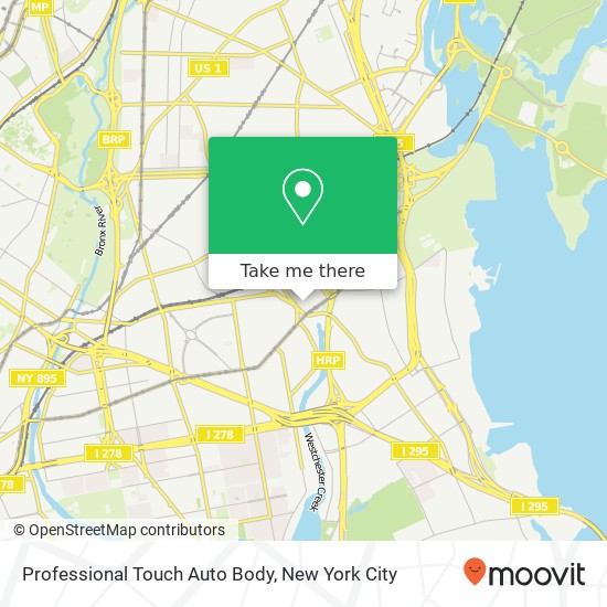 Professional Touch Auto Body map