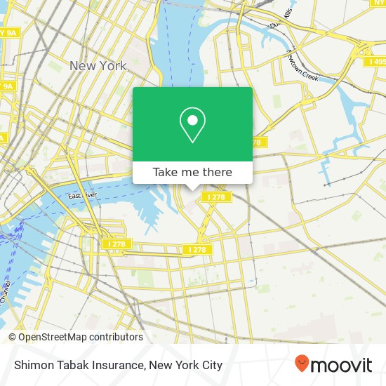 Mapa de Shimon Tabak Insurance