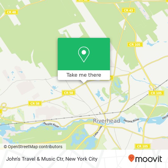 Mapa de John's Travel & Music Ctr