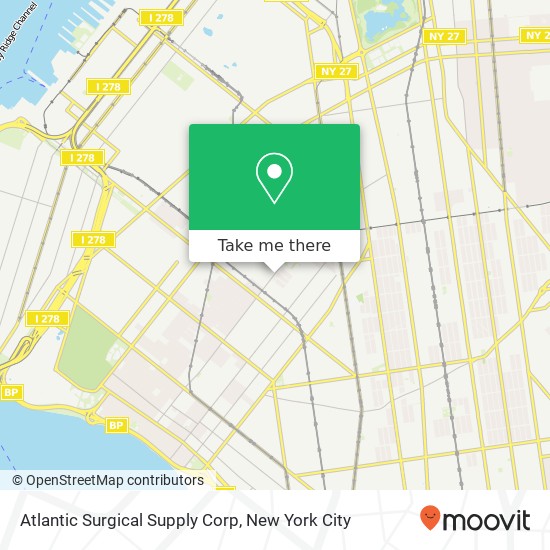 Atlantic Surgical Supply Corp map
