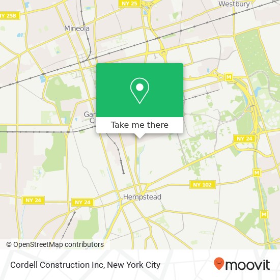 Cordell Construction Inc map