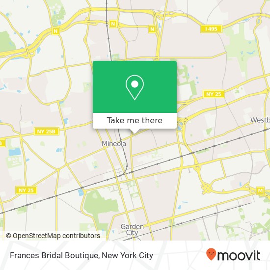 Frances Bridal Boutique map