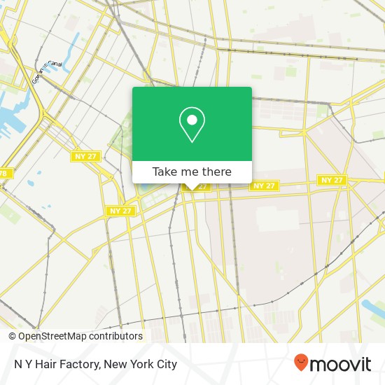 N Y Hair Factory map