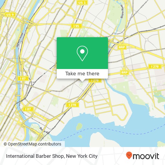 International Barber Shop map