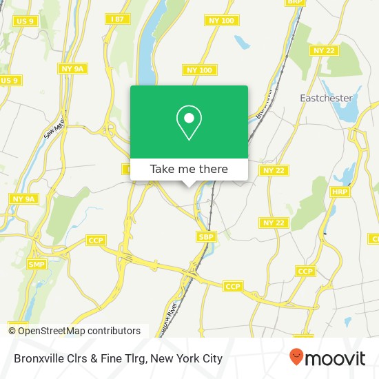 Mapa de Bronxville Clrs & Fine Tlrg