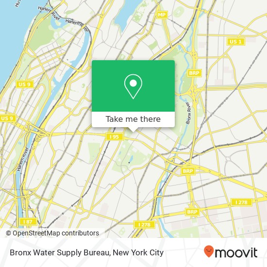 Mapa de Bronx Water Supply Bureau