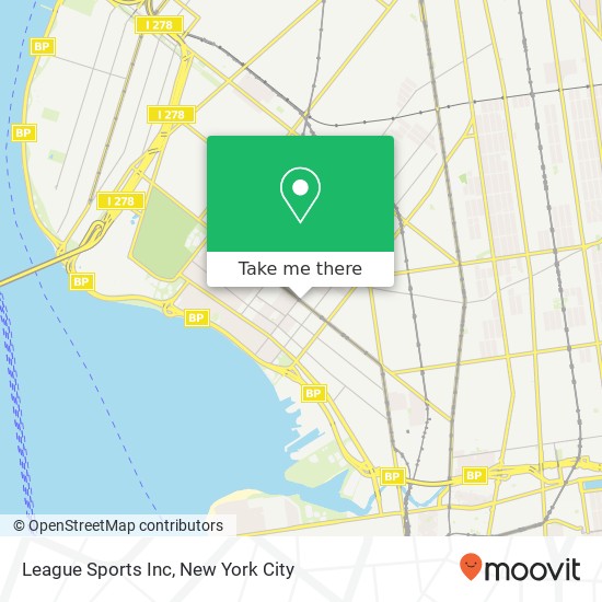 Mapa de League Sports Inc