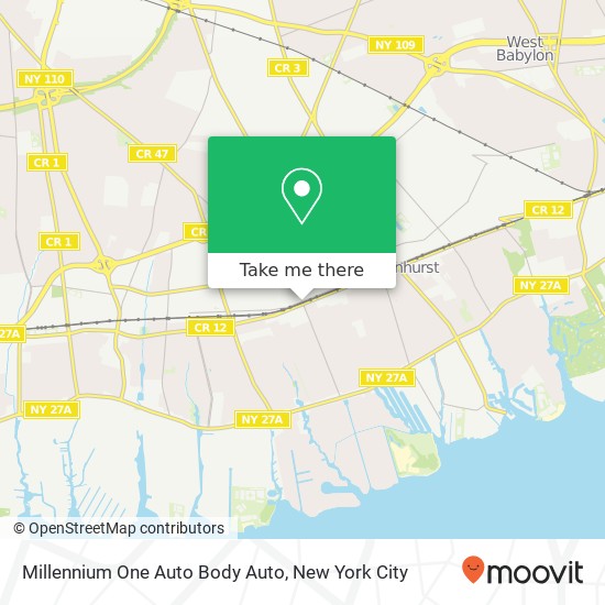 Millennium One Auto Body Auto map