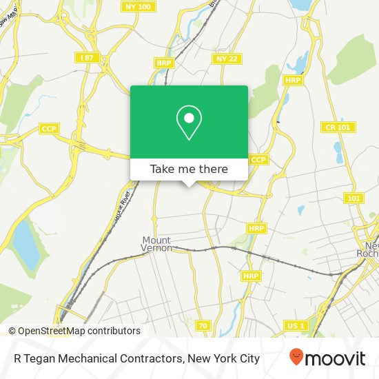 R Tegan Mechanical Contractors map