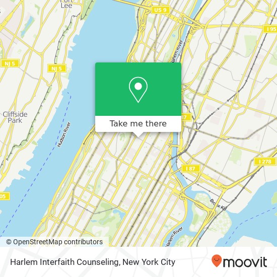 Harlem Interfaith Counseling map