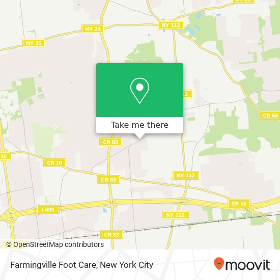 Farmingville Foot Care map