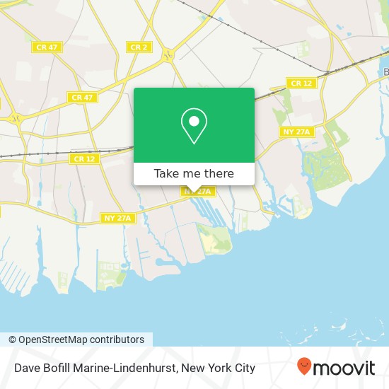 Dave Bofill Marine-Lindenhurst map