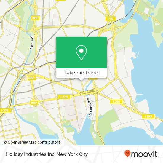 Holiday Industries Inc map